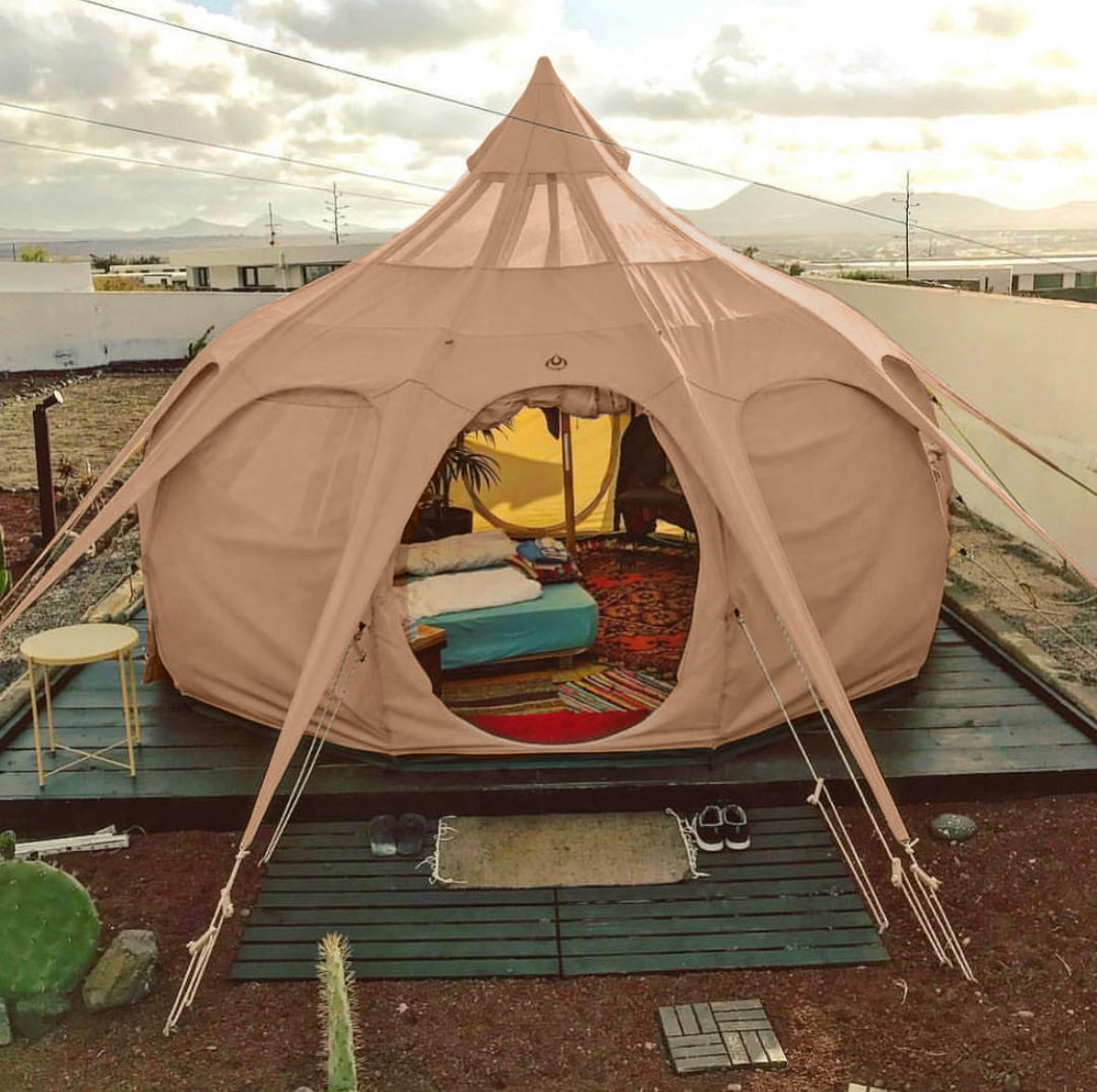 13ft Lotus Belle Stargazer Deluxe Tent Sand
