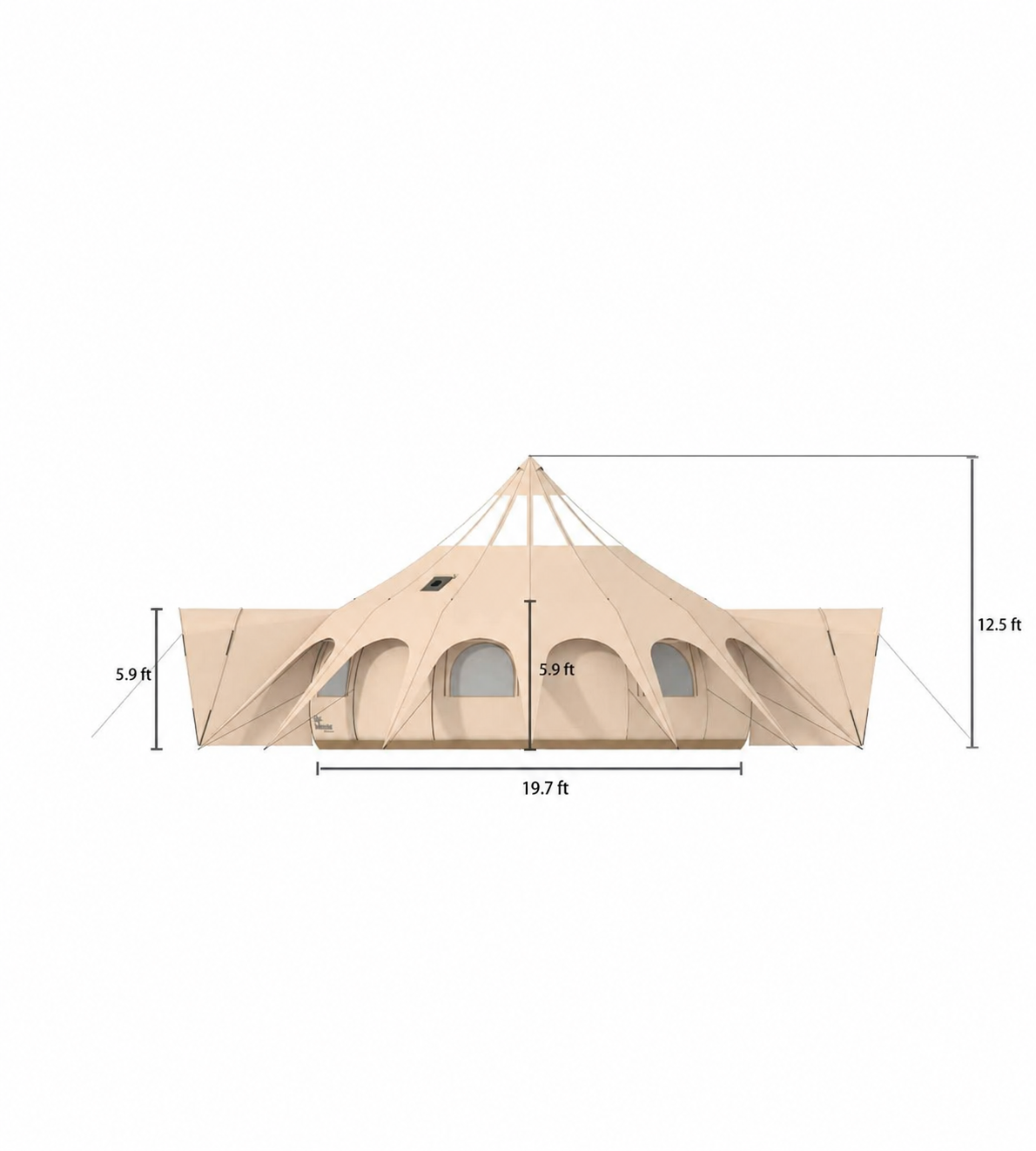 Blue Bohemian 20ft Better Bell Canvas Yurt-Style Glamping Tent